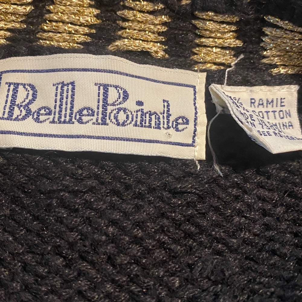 Vintage BellePointe Halloween Pumpkin Knit Vest L? Missing 1 button (see pic - Picture 3 of 7